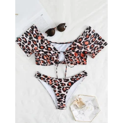 مايوه بيكيني من الامام برسومات، مقاس متوسط