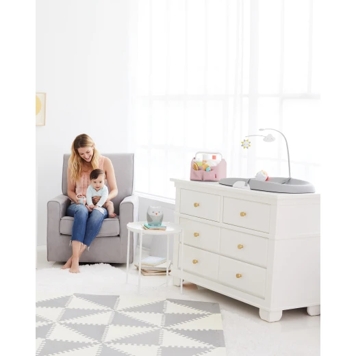 Skip Hop Diaper Caddy Organizer with Touch Sensor Night Light, Nursery Style, Pink - Skip Hop - Image 5