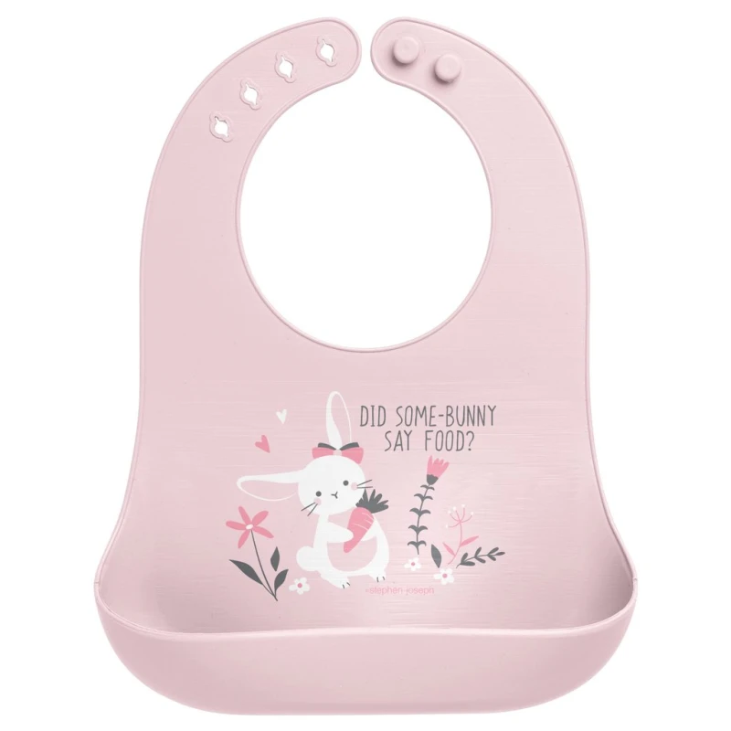 Stephen Joseph Silicone Bib Bunny - Stephen Joseph