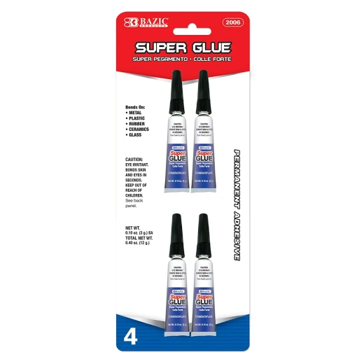 Bazic Super Glue,3g (4/Pack) Bazic Super Glue,3g (4/Pack)