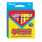 Bazic 8 Color Premium Quality Triangle Crayon - Bazic