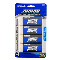 Bazic Jumbo Vinyl Eraser (4/Pack)