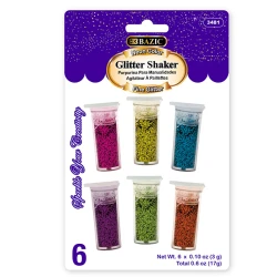Bazic 6 Neon Color Glitter Shaker (3g)