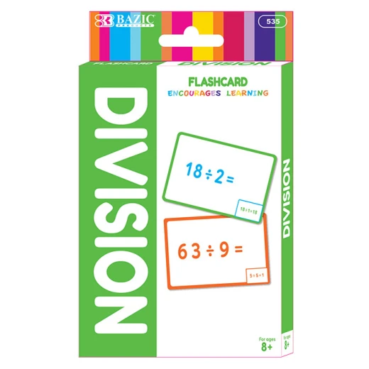 Bazic Division Flash Cards for Elementary Math 36 Pack Educational Resource for Kids Classroom & Home Bazic Division Flash Cards for Elementary Math 36 Pack Educational Resource for Kids Classroom & Home