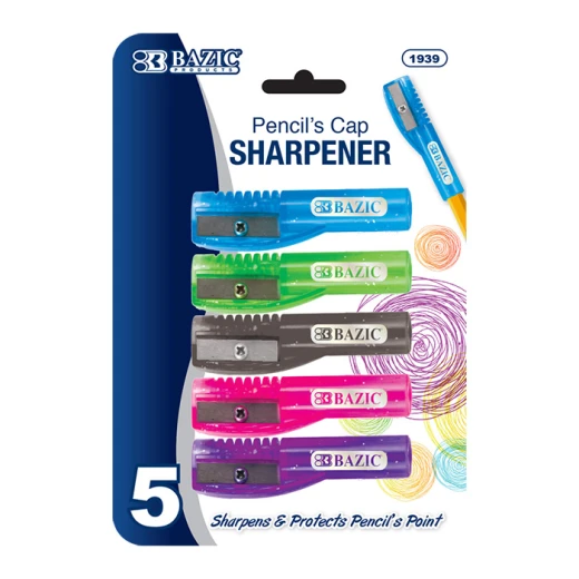 Bazic Pencil's Cap Sharpener (5/Pack) Bazic Pencil's Cap Sharpener (5/Pack)