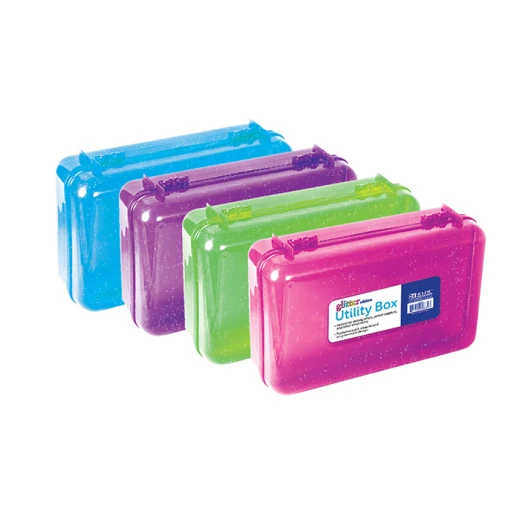 Bazic Glitter Bright Color Multipurpose Utility Box , 1 Pk , Assorted Bazic Glitter Bright Color Multipurpose Utility Box , 1 Pk , Assorted
