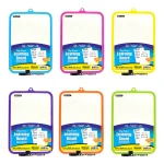 Bazic Double Sided Dry Erase Learning Board With Marker ,1 Pack , Assorted Color - Bazic