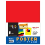 Bazic Multi Color Poster Board, 5 Sheets, 1 Pack - Bazic