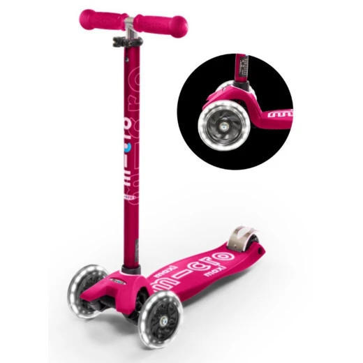 Mini Micro Deluxe LED Scooter, Pink - Micro - Image 2