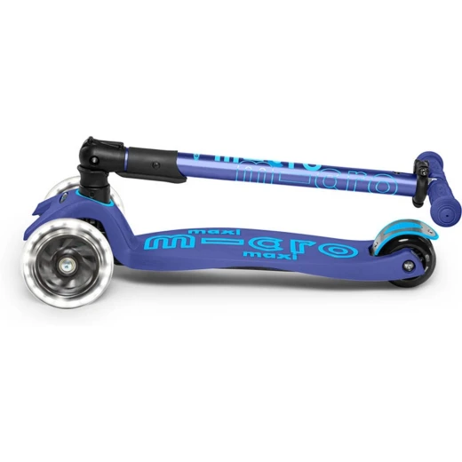 Mini Micro Deluxe LED Scooter, Navy Blue - Micro - Image 2