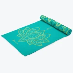 Gaiam 6mm Yoga Mat Reversible Turquoise Lotus - Gaiam