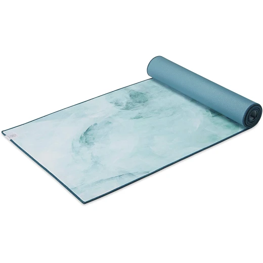 Gaiam Toweled Hot Yoga Mat Seafoam 5 mm Gaiam Toweled Hot Yoga Mat Seafoam 5 mm