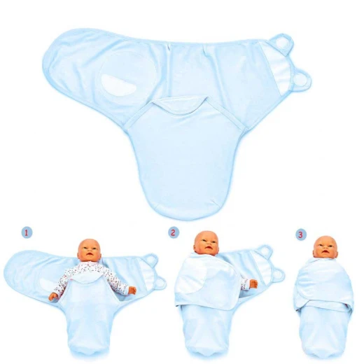 BabyJem Baby Cotton Swaddle - Blue BabyJem Baby Cotton Swaddle - Blue