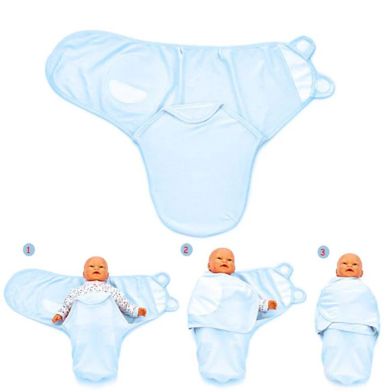 BabyJem Baby Cotton Swaddle - Blue - BabyJem