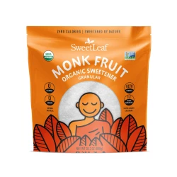 SweetLeaf Organic Monk Fruit Sweetener, Granular - Keto Friendly Natural Sugar Substitute for Coffee, Tea, and Baking, Zero Calorie, Organic Monk Fruit, Non GMO, Sugar Free - 28.2 Oz Bag