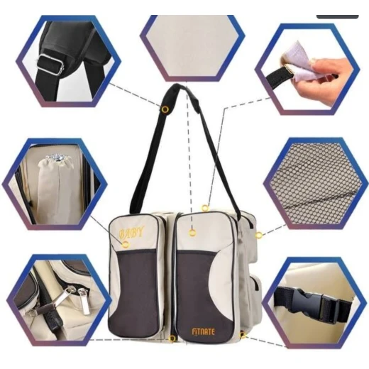 Colorland Baby Diaper Bag Travel Bag And Cot 3 in 1 - Colorland - Image 3