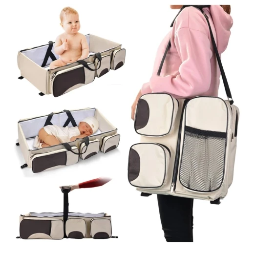 Colorland Baby Diaper Bag Travel Bag And Cot 3 in 1 - Colorland - Image 4