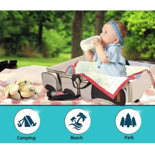 Colorland Baby Diaper Bag Travel Bag And Cot 3 in 1 - Colorland - Image 8