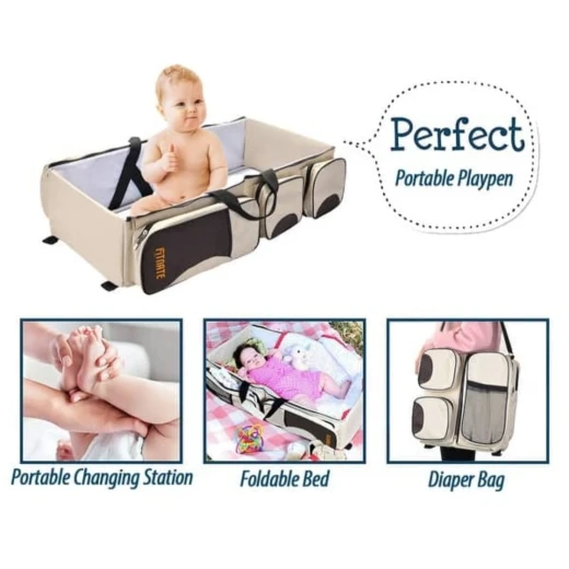Colorland Baby Diaper Bag Travel Bag And Cot 3 in 1 - Colorland - Image 9