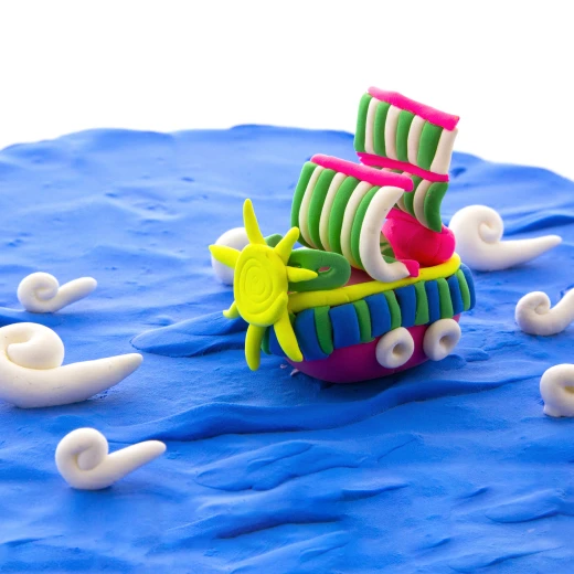 Bazic Primary Color Air Dry Modeling Clay, 6 Colors - Bazic - Image 2