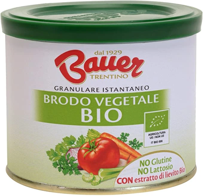 Bauer Instant Gluten Free Organic Vegetable Broth 120g - Bauer