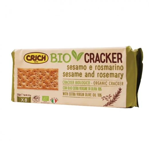 Crich Organic Crackers Sesame & Rosemary 250g Crich Organic Crackers Sesame & Rosemary 250g