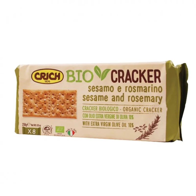 Crich Organic Crackers Sesame & Rosemary 250g - Crich