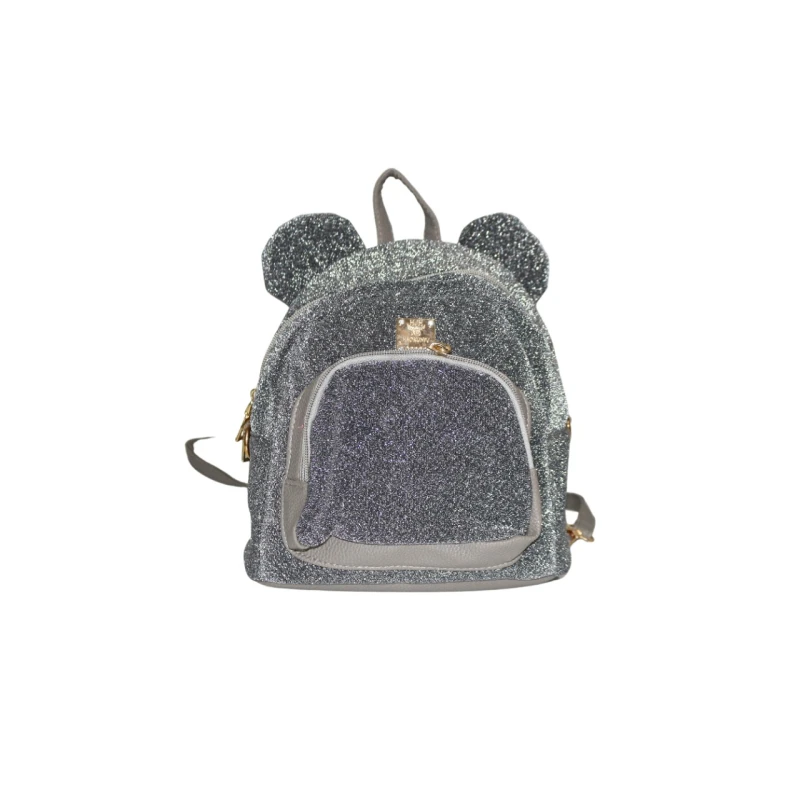 Fashionable Sequins Bag Pack For Girls , Grey - Amigo