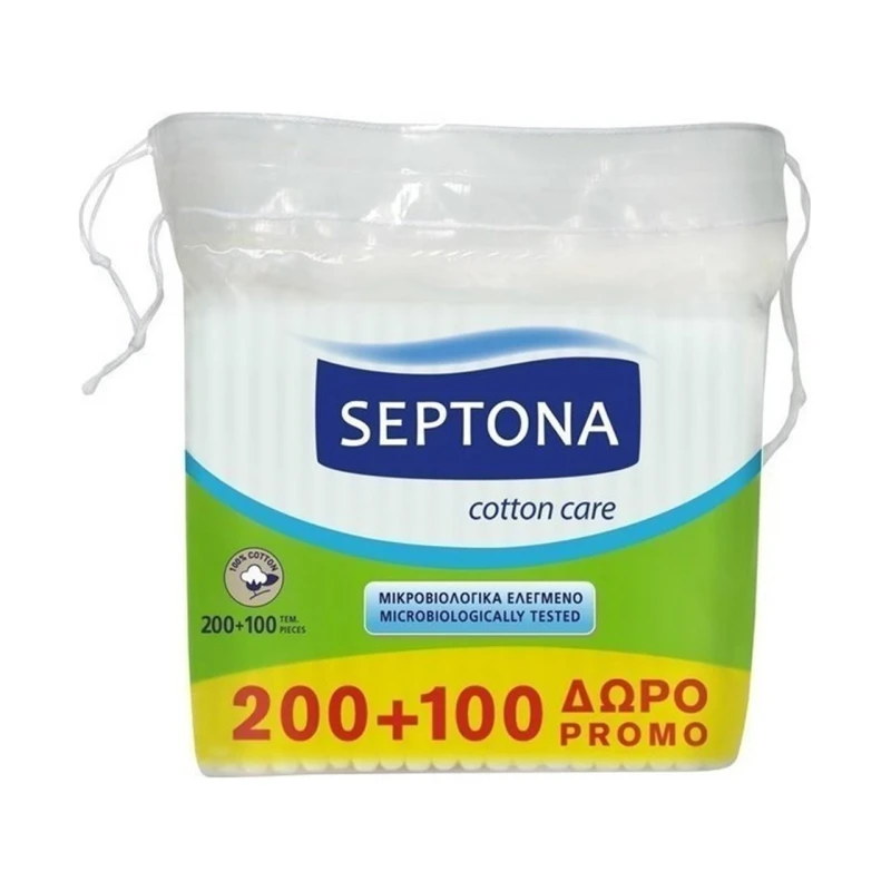 Septona Cotton Buds Gentle Cleansing Soft Tips 300 Pcs for Ears Hygiene Ear Wax Removal - Septona