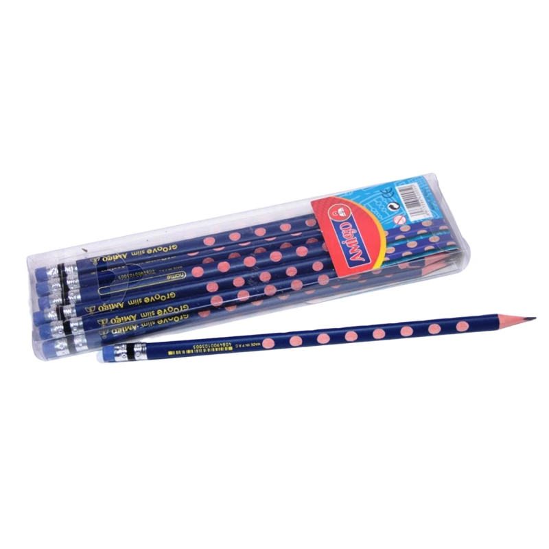 Amigo Pencils Set, 12 pieces, Blue - Amigo