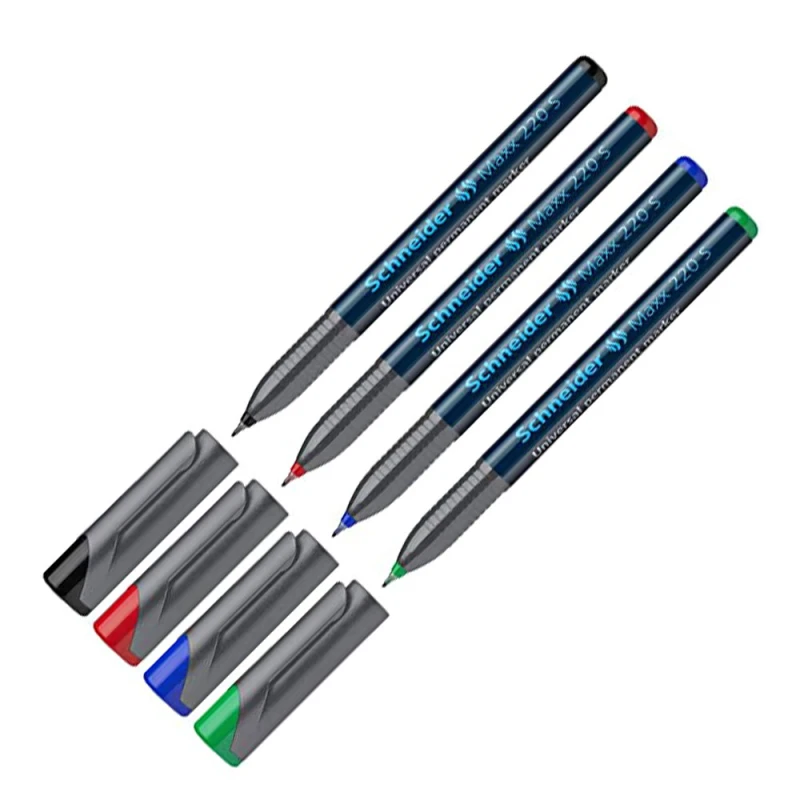 Schneider Maxx Universal Marker Permanent, Superfine - 0.4 mm - 4 pcs/pack - Schneider