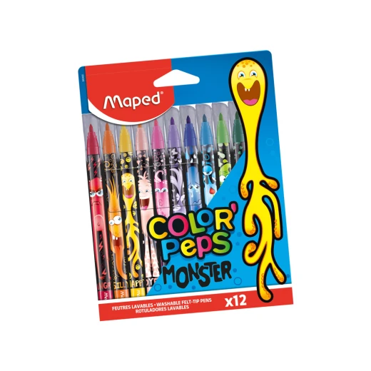 Maped Color'Peps 12 MonsterFelt Tip Colouring Pens Maped Color'Peps 12 MonsterFelt Tip Colouring Pens