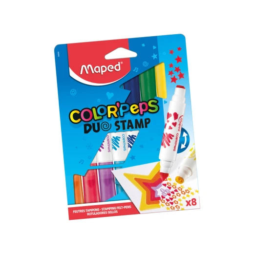 Maped Color Peps Duo Stamp, 8 Pens Maped Color Peps Duo Stamp, 8 Pens