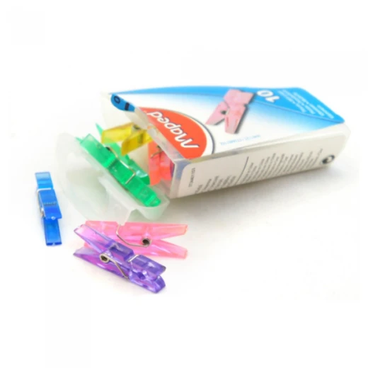 Maped Mini Craft Pegs in Reusable Plastic Case, Clothespin Style, 10 Pegs per Box - Maped - Image 2