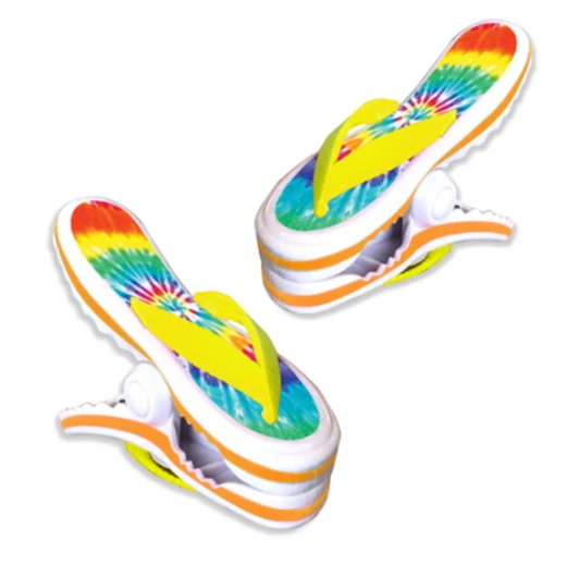 O2COOL Boca Clips Beach Towel Holders - Flip Flop O2COOL Boca Clips Beach Towel Holders - Flip Flop