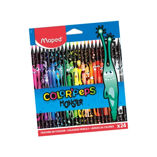 Maped Monster Coloured Pencils 24 Pack Maped Monster Coloured Pencils 24 Pack