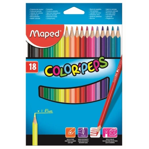 Maped Color Peps 18 Color Pencils Maped Color Peps 18 Color Pencils