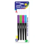 BAZIC Jumbo Kid's Paint Brush Set (4/Pack) - Bazic