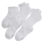 Hanes 5-pk. Ankle Socks, Girl's, Size: Small, White - Hanes