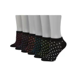 Hanes Women's Invisible Comfort Sport Liner 6-Pack,Black Dot,L - Hanes