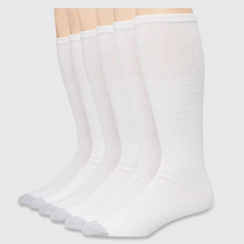 Hanes 12 Pair Hanes Grey Cushion Crew Socks Sizes 6-12 - Hanes - Image 3