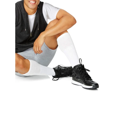 Hanes 12 Pair Hanes Grey Cushion Crew Socks Sizes 6-12 - Hanes - Image 2