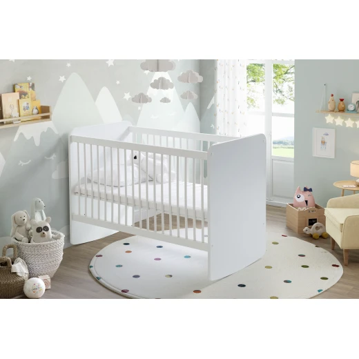 Babywhen 1020 Cot With Swing, White Color Babywhen 1020 Cot With Swing, White Color