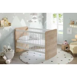 Babywhen 1021 Cot With Swing, Brown Color - BabyWhen