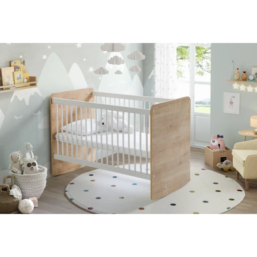 Babywhen 1021 Cot With Swing, Brown Color Babywhen 1021 Cot With Swing, Brown Color