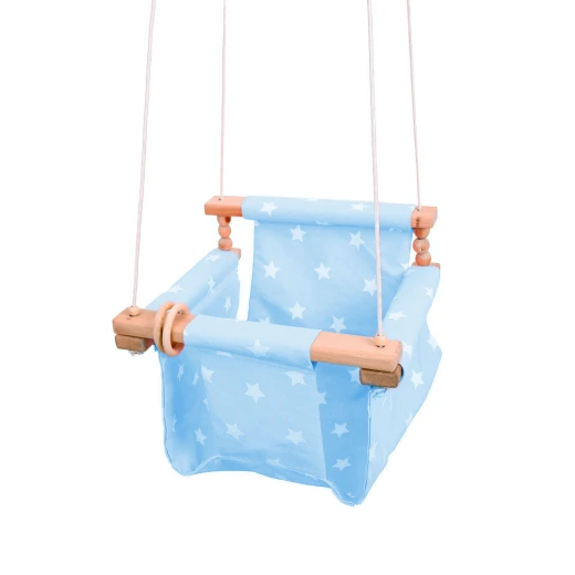 Wooden Baby Hammock,Blue Wooden Baby Hammock,Blue