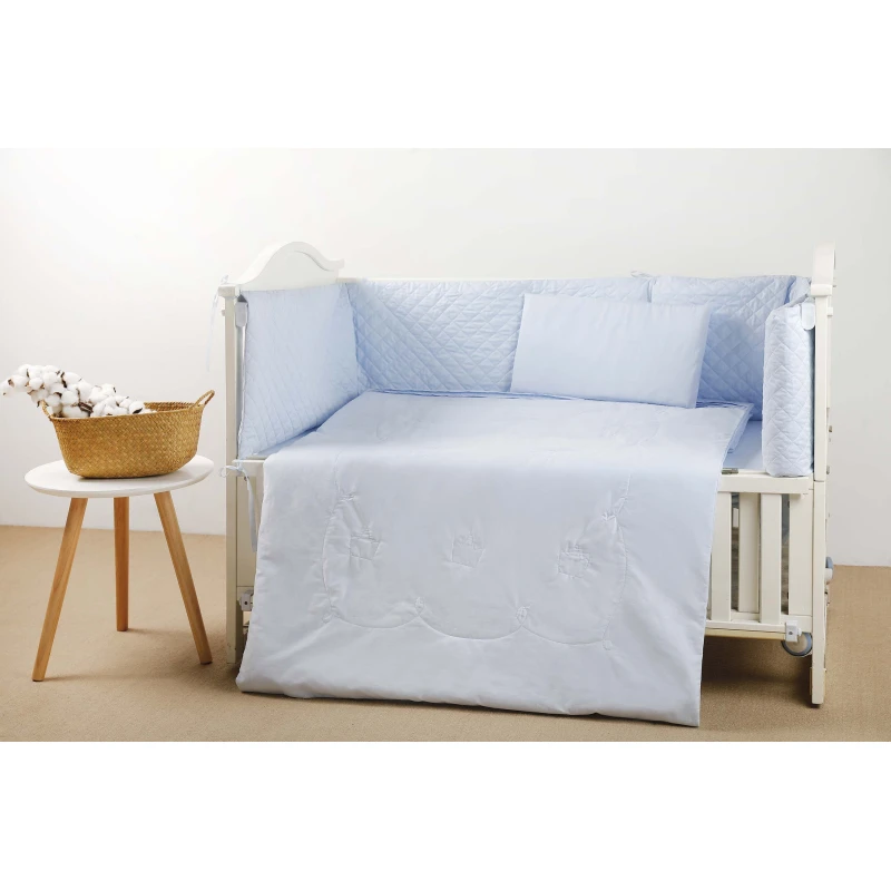 Pupa Bed Linen Set, 60 cm, 4 Pieces - Blue - Pupa