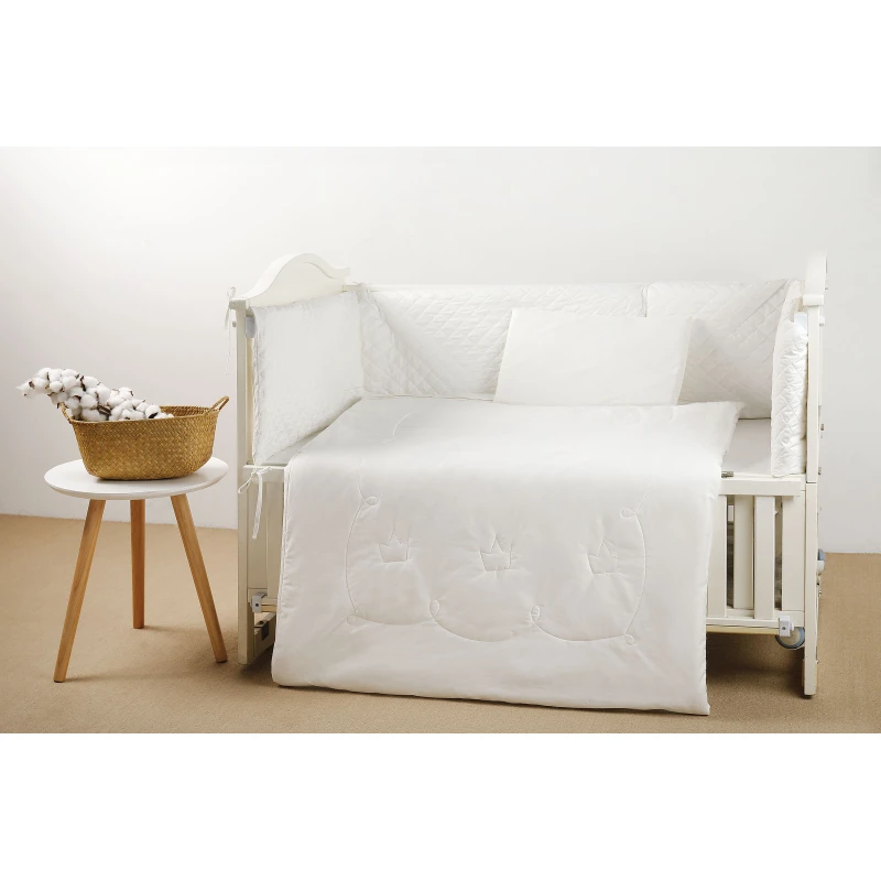 Pupa Bed Linen Set, 60 cm, 4 Pieces - White - Pupa