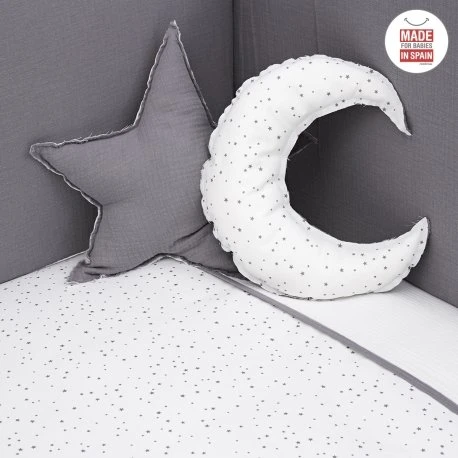 Cambrass Quilt Cover Cot 70 Astra Grey 110x170x3 Cm - 5 Pcs - Cambrass - Image 2