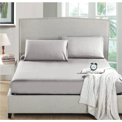 Nova home fitted sheet microfiber queen nude 3pcs 1 Fitted Sheet 160x200+30cm, 2 Pillowcase 50x70cm
